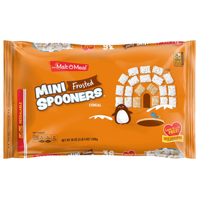 Malt-O-Meal Frosted Mini Spoonersã¢Â® Whole Grain Breakfast Cereal, Frosted Shredded Wheat, 30 Ounce (Pack Of 8)