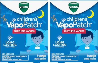 Vicks Children's VapoPatch, Wearable Mess-Free Aroma Patch, Soothing & Comforting Non-Medicated Vicks Vapors, For Children Ages 6+, 5ct z 2 (10 Total)