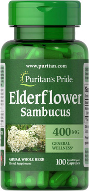 Puritan'S Pride Elderflower Sambucus 400 Mg, 100 Capsules