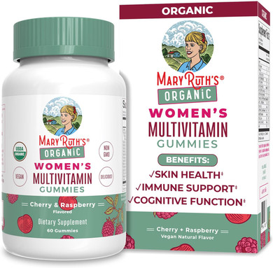 Maryruth Organics Multivitamin For Women | Womens Multivitamin Gummy | Vegan | Usda Organic | Immune Support Gummy Vitamins | Hair Skin And Nails Vitamins For Women | Vitamin D3 | Selenium | 60 Count