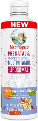 Maryruth Organics Prenatal & Postnatal Liposomal Multivitamin Women, Sugar Free Liquid Vitamin, For Pre-Conception, Pregnancy, Nursing, Vegan, Non-Gmo, Gluten Free, 1 Month Supply, 15.22 Fl Oz