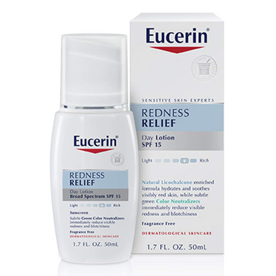 Eucerin Redness Relief Day Lotion - Broad Spectrum Spf 15 - Neutralizes Redness And Protects Skin - 1.7 Fl. Oz. Pump Bottle1.7 Fl Oz (Pack Of 1)