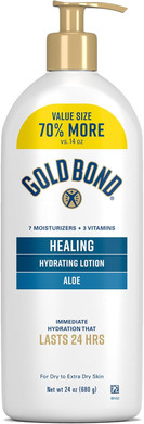 Gold Bond Healing Hydrating Lotion, 20 Oz., With Aloe, Moisturizes, Immediate 24-Hour Hydration