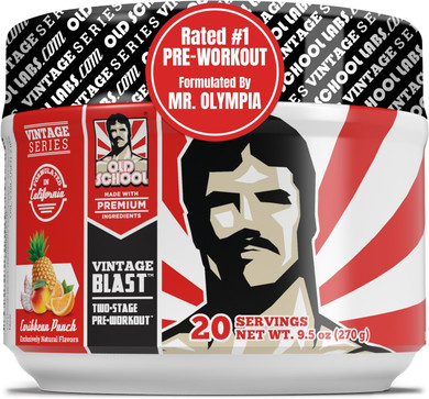 Vintage Blast - The Ultimate Two-Stage Pre Workout Supplement For Explosive Energy, Endurance, & Focus - Boost Workouts With Natural Ingredients: L-Citrulline Malate, Beta-Alanine, & Caffeine - 306G