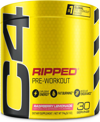 Cellucor C4 Ripped Pre Workout Powder Raspberry Lemonade | Creatine Free + Sugar Free Preworkout Energy Supplement for Men & Women | 150mg Caffeine + Beta Alanine| 30 Servings