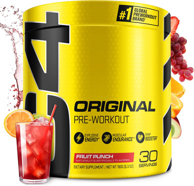 Cellucor C4 Original Pre Workout Powder Fruit Punch | Vitamin C for Immune Support | Sugar Free Preworkout Energy for Men & Women | 150mg Caffeine + Beta Alanine + Creatine | 30 Servings