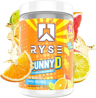 RYSE Up Supplements Project Blackout Pre Workout | Pump, Energy, Strength | Caffeine, Vitacholine, Nitrates, and Theobromine | 25 Servings (Sunny D Tangy Original)