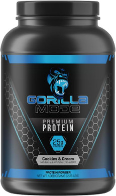 Gorilla Mode Premium Whey Protein - Cookies And Cream / 25 Grams Of Whey Protein Isolate & Concentrate/Recover And Build Muscle (30 Servings)