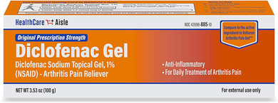 Healthcareaisle Diclofenac Gel, 1%, Arthritis Pain Relief - 100 G Tube - Original Prescription Strength (Nsaid)
