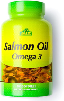 Alfa Vitamins - Salmon Oil 100 Softgels - Fish Oil - Epa - Dha - Essential Fatty Acids - 100 Softgels