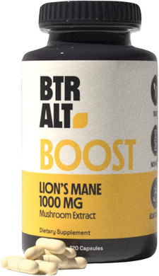 Lions Mane Mushroom Capsules, 2 Months Supply | 100% Fruit Body Lions Mane Supplement | 30% Polysaccharides | 15:1 Lions Mane Extract 1000Mg| 120 Count