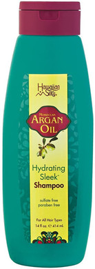 Hawaiian Silky Argan Oil Hydrating Sleek Shampoo, 14 Ounce