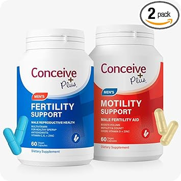 Conceive Plus Mens Motility Bundle Mens Fertility 60 + Motility Supplement 60 Capsules