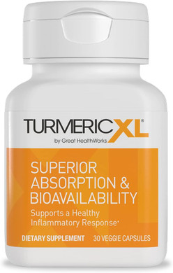 Turmericxl Natural Joint Support & Healthy Inflammatory Response Supplement - 250Mg Turmeric Extract Delivers 45X More Curcumin - High Absorption, Gluten-Free  30 Veggie Capsules