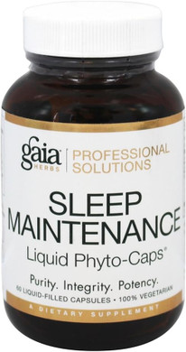 Gaia Herbs Pro Sleep Maintenance - Supports Restful Sleep & Stress Relief - With Ashwagandha Root, Passion Flower, Jujube Fruit & Seed & Magnolia Bark - 60 Vegan Liquid Phyto-Capsules (30 Servings)