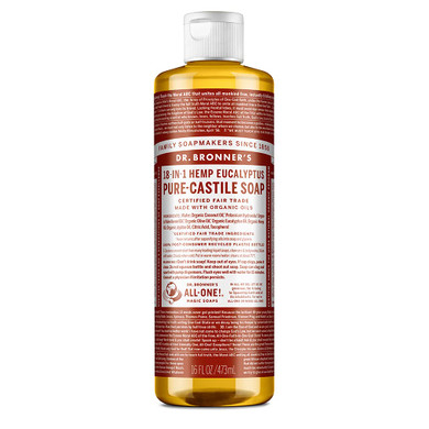 Dr. Bronner'S - Pure-Castile Liquid Soap (Eucalyptus, 16 Ounce) - Made With Organic Oils, 18-In-1 Uses: Face, Body, Hair, Laundry, Pets And Dishes, Concentrated, Vegan, Non-Gmo
