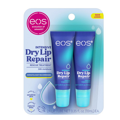 Eos The Hero Lip Repair, Extra Dry Lip Treatment, 24Hr Moisture, Overnight Lip Treatment, Natural Strawberry Extract, 0.35 Fl Oz