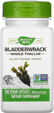 Nature'S Way Premium Herbal Bladderwrack Whole Thallus 580 Mg, 100 Count (Pack Of 2)