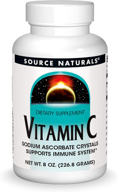 Source Naturals Vitamin C Sodium Ascorbate Crystals - Pure Form Vitamin C - 8 Oz Powder