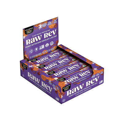Peanut Butter Dark Chocolate & Sea Salt "New And Improved Glo" Vegan Protein Bars, 12G Of Plant-Based Protein With Only 3G Of Sugar, Pack Of 12