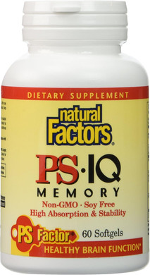 Natural Factors - Ps-Iq Memory 25Mg, Supports Healthy Brain Function, 60 Soft Gels