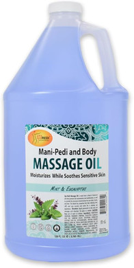 Spa Redi - Massage Oil, Mint Eucalyptus, 32 Oz - Professional Full Body Massage Therapy, Manicure, Pedicure - Relax Sore Muscles And Repair Dry Skin, Enhanced With High Absorption Oils And Vitamin E
