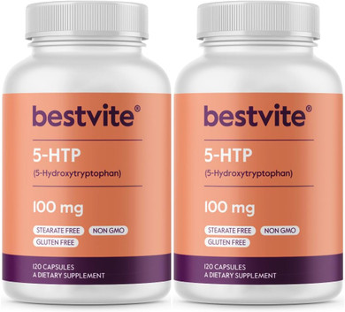Bestvite 5-Htp 100Mg (120 Capsules) - No Stearates Or Flow Agents