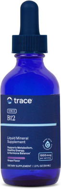 Trace Minerals | Liquid Ionic Vitamin B12 1000 Mcg | Dietary Supplement Powerd By Concentrace Full Spectrum Ionic Minerals | 2 Fl Oz, 59 Servings