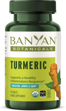 Banyan Botanicals Turmeric Tablets  Organic Turmeric Supplement (Curcuma Longa)  For Supporting Healthy Skin, Comfortable Joints & Overall Health*  90 Tablets  Non-Gmo Sustainably Sourced Vegan
