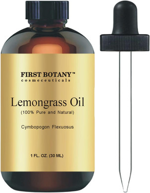 First Botany, 100% Pure Lemongrass Essential Oil - Premium Lemongrass Oil For Aromatherapy, Massage, Topical & Household Uses - 1 Fl Oz (Lemongrass)