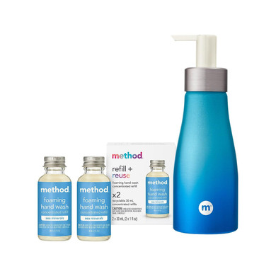 Method Foaming Hand Wash Concentrates Refills, Sweet Water, 4 Recyclable 1 Fl Oz Refills