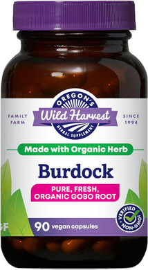 Oregon'S Wild Harvest Burdock Organic Traditional Herbal Supplement Non Gmo And Gluten Free | Vegan Capsules, 90 Count