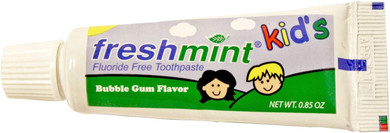 144 Tubes of Freshmint® 0.85 oz. Kids Fluoride-Free Toothpaste Bubble Gum Flavor