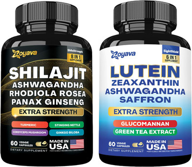 Shilajit 8-In-1 Supplement And Lutein 6-In-1 Supplement Bundle