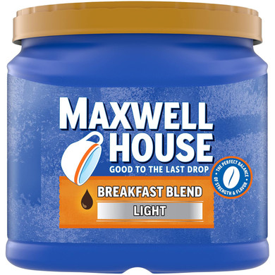 Maxwell House Breakfast Blend Light Roast Ground Coffee (25.6 Oz Canister)