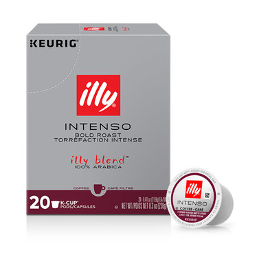 Illy Coffee K Cups - Coffee Pods For Keurig Coffee Maker  Intenso Dark Roast  Notes Of Cocoa & Dried Fruit - Bold, Flavorful & Full-Bodied Flavor Of Pods Coffee - No Preservatives  20 Count