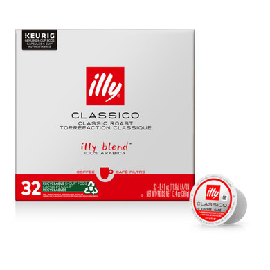 Illy Classico Roast Coffee Pods For Keurig - Caramel, Orange Blossom & Jasmine Flavors - 32 Count