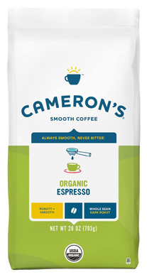 Cameron's Coffee Roasted Whole Bean Coffee, Organic Espresso, 28 Ounce, (Pack of 1)