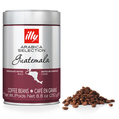 illy Whole Bean Coffee - Perfectly Roasted Whole Coffee Beans  Guatemala Dark Roast - with Notes of Chocolate  Complex & Balanced - 100% Arabica Coffee - No Preservatives  8.8 Ounce