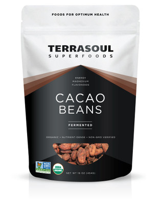 Terrasoul Superfoods Raw Organic Criollo Cacao Beans, 16 Oz, Raw Chocolate Goodness For Baking, Snacking, And Homemade Chocolate Creations