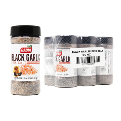 Badia Black Garlic Pink Salt, 9 Oz (Pack Of 6)