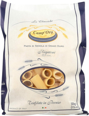 Camp'Oro Le Classiche Italian Bronze Die Cut Pasta, Rigatoni, 17.6 Ounce (Pack Of 10)