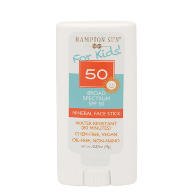 Hampton Sun Spf 50 Mineral Face Stick For Kids, 67 Oz. - Lightweight + Sheer All Natural Broad Spectrum Sunscreen Stick, Nourishing Antioxidant Blend With Vitamin E, Avocado Oil + Shea Butter