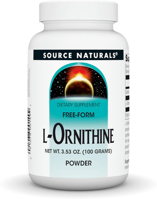 Source Naturals L-Ornithine Free Form Amino Acid Powder Supplement for Muscle Support* - 100 Grams