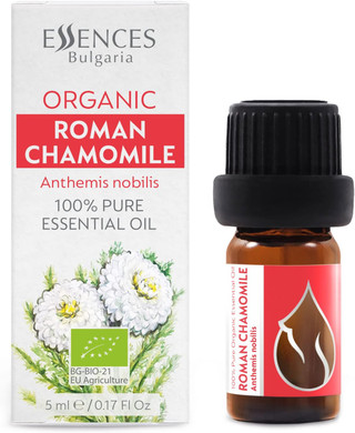 Essences Bulgaria Organic Roman Chamomile Essential Oil 1/6 Fl Oz | 5Ml | Anthemis Nobilis | 100% Pure And Natural | Undiluted | Therapeutic Grade | Family Owned Farm | Steam-Distilled | Non-Gmo