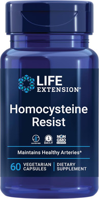 Life Extension Homocysteine Resist - For Heart & Brain, Cognitive Health Support Supplement  Vitamin B2, B6 & B12 + Folate - Once-Daily, Non-Gmo, Gluten-Free - 60 Vegetarian Capsules