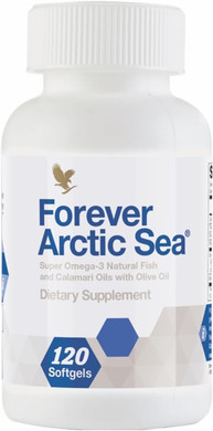 Forever Arctic-Sea Super Omega-3 Natural Fish Calamari Oils with Olive Oil, 120 Soft gels