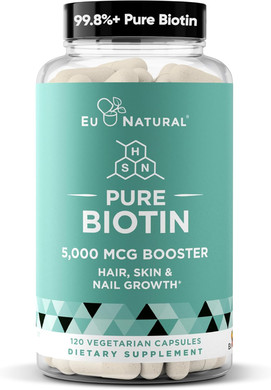 Biotin 5000 Mcg Hair Skin Nails Supplement  High-Potency Hair Growth Vitamins For Women & Men  Provide Powerful Support For Healthy Hair, Stronger Nails And Glowing Skin  120 Vegan Soft Capsules