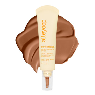 Alleyoop Sunsational Tinted Moisturizer Sunscreen For Face Broad Spectrum Spf 50, Tinted 100% Mineral Sunscreen With Niacinamide & Jojoba, Protects Hydrates And Soothes Skin, Vegan, Cruelty-Free - Horizon010. Horizon