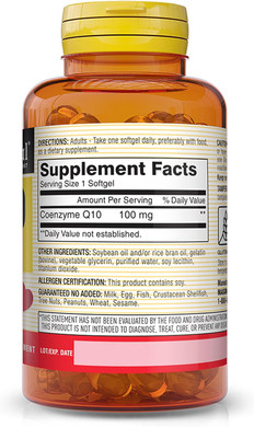 Mason Natural Co Q10 100 Mg - Healthy Heart And Cellular Energy Production, Supports Cardiovascular Health, 30 Softgels